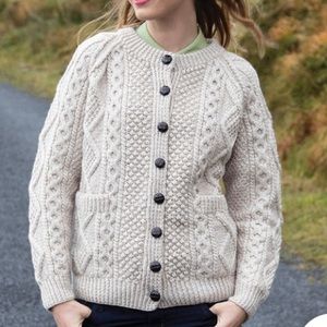 Ladies Hand knit Merino Lumber Jacket